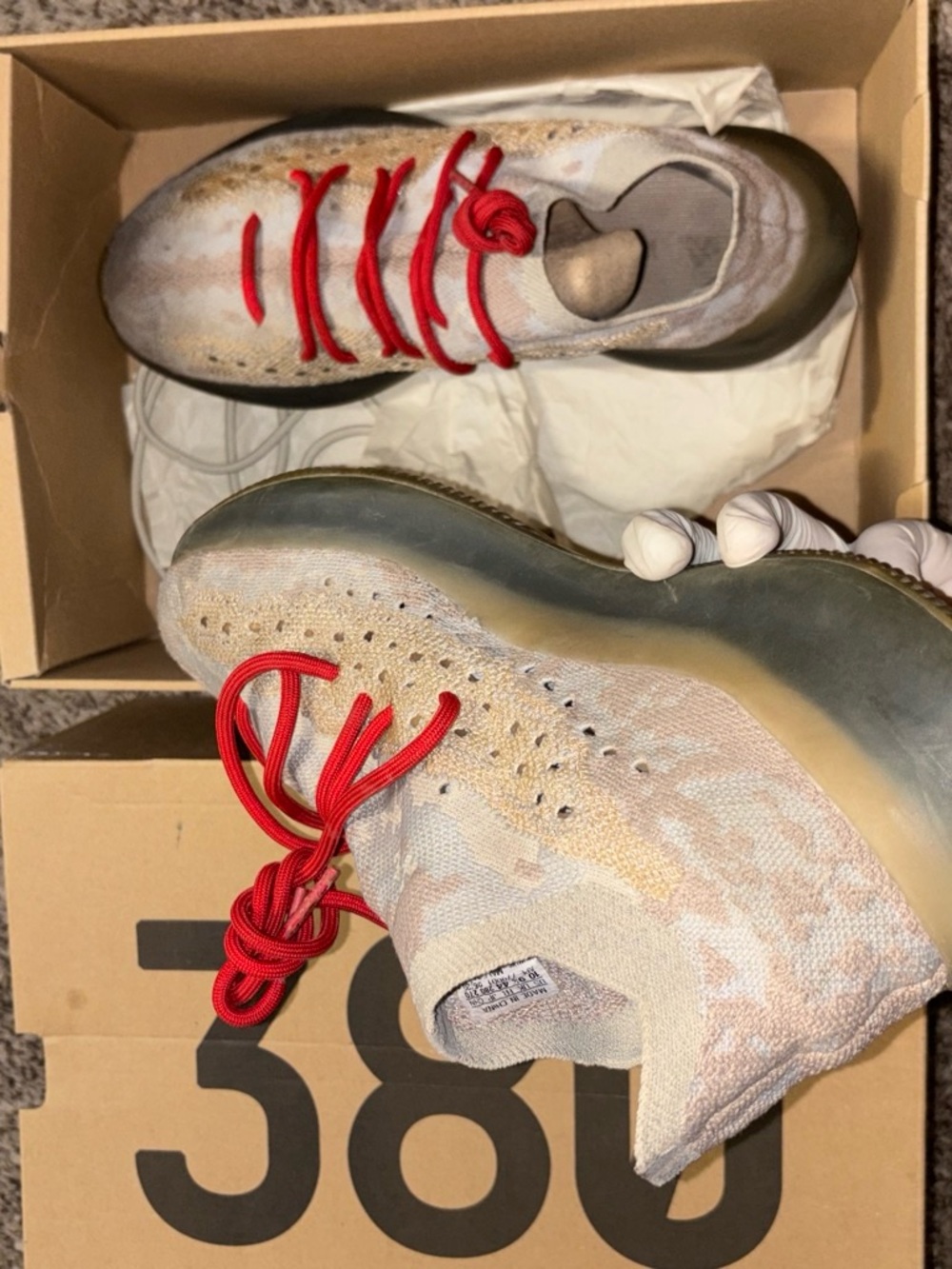 Yeezy 380 with Red Laces
